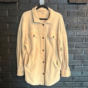 Free People Knit Detail Button Down Top Size L